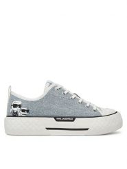 KARL LAGERFELD Trampki KL60614T Niebieski. Niebieskie trampki damskie KARL LAGERFELD, bez wzorów, z materiału, bez zapięcia. Za 629.99 zł.