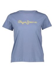 Pepe Jeans Koszulka w kolorze niebieskim rozmiar: XL. Niebieskie bluzki damskie Pepe Jeans, xl, bez wzorów, z bawełny, bez kołnierzyka, bez ramiączek. Za 63.95 zł.