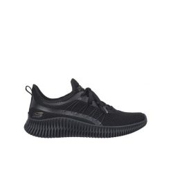 Buty damskie SKECHERS Bobs Geo New Aesthetics. Czarne obuwie sportowe casual damskie Skechers, bez zapięcia. Za 229.99 zł.