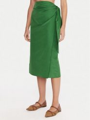Weekend Max Mara Spódnica midi Nareste 2515101042 Zielony Regular Fit. Zielone spódnice damskie Weekend Max Mara, bez wzorów, z bawełny, midi. Za 519.99 zł.