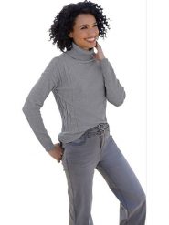 Heine Sweter w kolorze szarym rozmiar: 38. Szare golfy damskie Heine, bez wzorów, bez ramiączek. Za 113.90 zł.