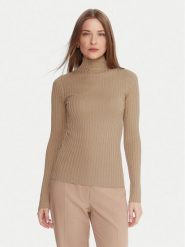 Liu Jo Sweter MF5389 MS46J Beżowy Slim Fit. Brązowe swetry klasyczne damskie Liu Jo, xl, z wiskozy, bez kołnierzyka. Za 539.99 zł.