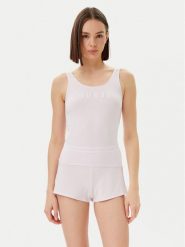 Guess Piżama O5GX13 KBBU1 Różowy Regular Fit. Czerwone piżamy damskie Guess, z aplikacjami, z bawełny, bez ramiączek. Za 139.99 zł.
