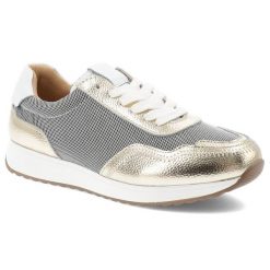Złote Sneakersy S.Barski Stylowe Obuwie Damskie. Żółte obuwie sportowe damskie S.BARSKI, na wiosnę, z materiału, bez zapięcia. Za 219.00 zł.