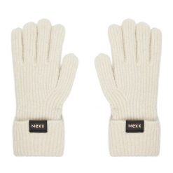 Rękawiczki MEXX. Białe rękawiczki damskie Mexx, bez wzorów, z dzianiny. Za 49.99 zł.