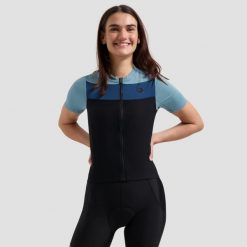 Koszulka rowerowa damska Rogelli Core Block. Czarne koszulki damskie Rogelli, xs, bez wzorów, bez kołnierzyka, bez ramiączek. Za 209.99 zł.