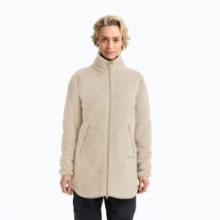 Bluza polarowa damska Jack Wolfskin High Curl Coat. Brązowe bluzy damskie Jack Wolfskin, m, bez wzorów, z materiału, bez kaptura. Za 609.99 zł.
