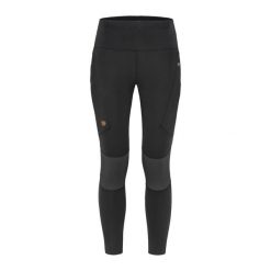 Spodnie trekkingowe damskie Fjallraven Abisko Trekking Tights Pro. Czarne legginsy damskie Fjällräven, na lato, s, bez wzorów, z elastanu, trekkingowe. Za 619.99 zł.