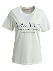 Smith & Soul Koszulka w kolorze kremowym rozmiar: M. Brązowe bluzki damskie Smith & Soul, m, bez wzorów, z bawełny, bez kołnierzyka, bez ramiączek. Za 78.99 zł.