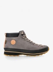 Buty damskie Lomer Bio Naturale Mid MTX Suede. Brązowe obuwie trekkingowe damskie Lomer, z gumy, przed kolano, bez zapięcia. Za 549.00 zł.