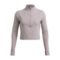 Longsleeve do biegania damski Under Armour Launch Elite Half Zip. Szare koszulki sportowe damskie Under Armour, m, bez wzorów, bez ramiączek, do biegania. Za 219.99 zł.