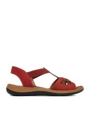 Go Soft Sandały CEO-WI23-4773-08 Czerwony. Czerwone sandały damskie GO SOFT, bez wzorów, z nubiku, bez obcasa, na płaskiej podeszwie, bez zapięcia. Za 179.99 zł.