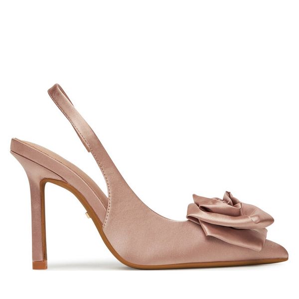 Szpilki DeeZee. Czerwone sandały damskie DeeZee, bez wzorów, bez obcasa, na szpilce, bez zapięcia. Za 159.99 zł.