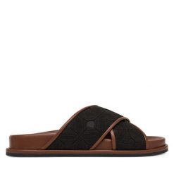 Klapki Max Mara Beachwear. Czarne klapki damskie Max Mara Beachwear, bez wzorów, bez obcasa, bez zapięcia. Za 974.99 zł.