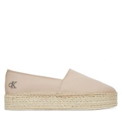 Espadryle Calvin Klein Jeans. Czerwone espadryle damskie Calvin Klein Jeans, bez wzorów, z jeansu, bez obcasa. Za 189.99 zł.