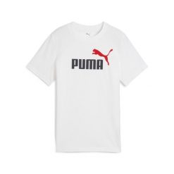 Młodzieżowa koszulka Essentials Colour z logo No.1 PUMA White. Biała bluzki damskie Puma, m, bez wzorów, z gumy, młodzieżowe, bez kołnierzyka, bez ramiączek. Za 190.00 zł.