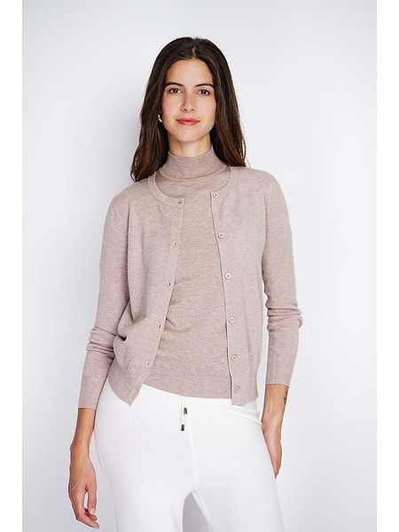 William de Faye 2-częściowy zestaw w kolorze beżowym rozmiar: 42. Brązowe golfy damskie William de Faye, bez wzorów, z kaszmiru, bez ramiączek. Za 242.95 zł.