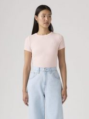Levi's Koszulka "Hayes" w kolorze jasnoróżowym rozmiar: L. Różowe bluzki damskie Levi's, l, bez wzorów, z bawełny, bez kołnierzyka, bez ramiączek. Za 62.45 zł.