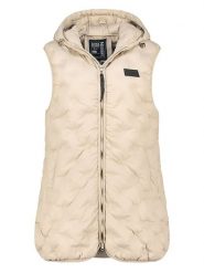 Geographical Norway Kamizelka "Vaniela" w kolorze beżowym rozmiar: S. Brązowe kamizelki damskie Geographical Norway, s, bez wzorów, bez kaptura. Za 175.67 zł.