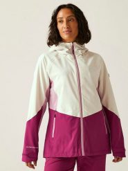 Regatta Kurtka funkcyjna "Raddick III" w kolorze kremowo-fioletowym rozmiar: 42. Brązowe kurtki sportowe damskie Regatta, m, bez wzorów, z materiału, bez kaptura. Za 174.84 zł.