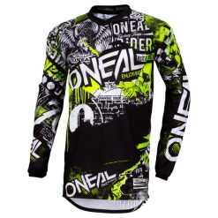 Bluza MTB DH O'neal Element Attack black/neon yellow. Czarne bluzy damskie O'NEAL, xl, bez wzorów, bez kaptura. W wyprzedaży za 137.25 zł.