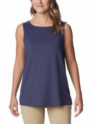 Columbia Top sportowy "Chill River™" w kolorze granatowym rozmiar: XS. Niebieskie koszulki sportowe damskie Columbia, xs, bez wzorów, z materiału, bez ramiączek, outdoorowe. Za 52.67 zł.