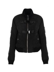 John Richmond Kurtka "Bomber Jacket" | RWA20064GB | Kobieta | Czarny. Czarne kurtki damskie John Richmond, bez wzorów, z dzianiny, bez kaptura. W wyprzedaży za 949.00 zł.
