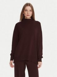 Kontatto Sweter 3M0822C Brązowy Relaxed Fit. Brązowe swetry klasyczne damskie Kontatto, m, z wiskozy, bez kołnierzyka. Za 319.99 zł.