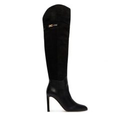 Kozaki Elisabetta Franchi. Czarne kozaki damskie Elisabetta Franchi, bez obcasa, na szpilce, bez zapięcia. Za 4,059.00 zł.