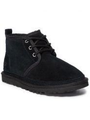 Ugg Trzewiki W Neumel 1094269 Czarny. Czarne botki damskie Ugg, ze skóry, bez obcasa, na płaskiej podeszwie, bez zapięcia. Za 609.99 zł.
