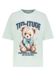 Sublevel Koszulka w kolorze miętowym rozmiar: XL. Zielone bluzki damskie Sublevel, xl, bez wzorów, z bawełny, bez kołnierzyka, bez ramiączek. Za 60.99 zł.