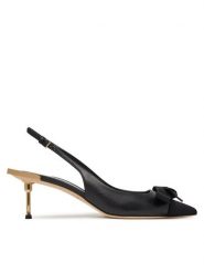 Elisabetta Franchi Czółenka SA-05L-51E2 Czarny. Czarne czółenka damskie Elisabetta Franchi, bez wzorów, ze skóry, bez obcasa. Za 2,159.00 zł.