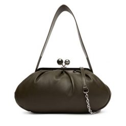 Torebka Weekend Max Mara. Brązowe torebki wieczorowe damskie Weekend Max Mara, bez wzorów, bez dodatków. Za 1,819.00 zł.