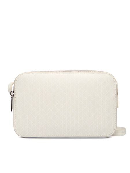 Calvin Klein Torebka Emblem Aop Elongated Camera Bag LV04F3268G Écru. Listonoszki damskie Calvin Klein, bez wzorów, ze skóry, bez dodatków. Za 449.99 zł.