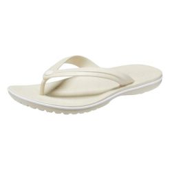 Sandały Dorosły Crocs Crocband Flip beżowy. Brązowe sandały damskie Crocs, bez wzorów, z materiału, bez obcasa, bez zapięcia. Za 169.99 zł.