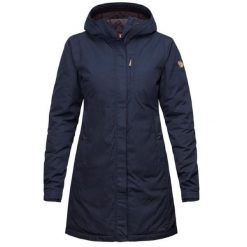 Płaszcz damski Fjallraven Kiruna Padded Parka. Niebieskie parki damskie Fjällräven, z puchu, bez kaptura. Za 1,532.99 zł.