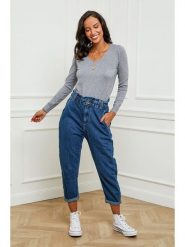 Soft Cashmere Sweter w kolorze szarym rozmiar: 38/40. Szare swetry klasyczne damskie Soft Cashmere, z kaszmiru, bez kołnierzyka. Za 73.99 zł.