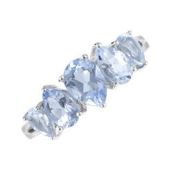 STARLIGHT Srebrny pierścionek z topazem, delikatny 2,8 ct. Szare pierścionki damskie Braccatta, z granatem, metalowe. Za 245.00 zł.