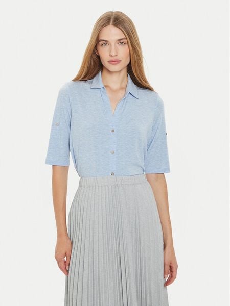 Tatuum Koszula Teti 1 T2409.080B Błękitny Regular Fit. Niebieskie koszule damskie TATUUM, m, bez wzorów, z lyocellu, bez kołnierzyka, bez ramiączek. Za 249.99 zł.