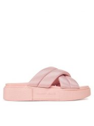 Tommy Jeans Klapki Tjw Flatform Sandal EN0EN02775 Różowy. Czerwone klapki damskie Tommy Jeans, bez wzorów, z jeansu, bez obcasa, bez zapięcia. Za 159.99 zł.