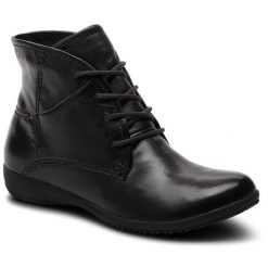 Botki Josef Seibel. Czarne botki damskie Josef Seibel, bez obcasa, na płaskiej podeszwie, bez zapięcia. Za 339.99 zł.
