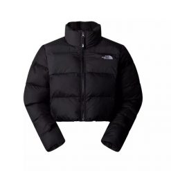 Kurtka puchowa Kobieta THE NORTH FACE W CROPPED SAIKURU. Czarne kurtki damskie The North Face, na zimę, l, bez wzorów, z poliesteru, bez kaptura. Za 928.95 zł.