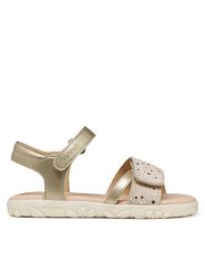 Geox Sandały J Sandal Haiti Girl J658ZC 0NF07 C2012 S Złoty. Żółte sandały dziewczęce Geox, ze skóry, bez obcasa, bez zapięcia. Za 269.99 zł.