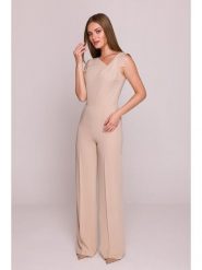 Stylove Kombinezon w kolorze beżowym rozmiar: XL. Brązowe kombinezony damskie Stylove, xl, bez wzorów, bez kołnierzyka, bez ramiączek. Za 229.99 zł.