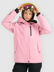 4F Kurtka snowboardowa membrana 15000 damska - różowa L. Czerwone kurtki damskie 4F, na zimę, l, bez wzorów, z materiału, bez kaptura. Za 699.99 zł.