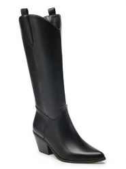 C'M Kozaki w kolorze czarnym rozmiar: 38. Czarne kozaki damskie C'M, na zimę, bez obcasa, bez zapięcia. Za 127.35 zł.