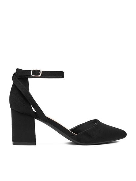 DeeZee Czółenka CEO-WSS20968-02 Czarny. Czarne czółenka damskie DeeZee, bez wzorów, z materiału, bez obcasa. Za 119.99 zł.