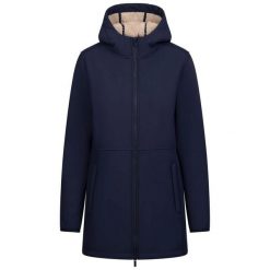 Kurtka Soft Shell Damska Sine. Niebieskie kurtki damskie Trespass, bez wzorów, bez kaptura. Za 392.99 zł.