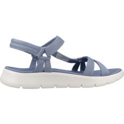 Sandały SKECHERS GO WALK FLEX SANDAL Niebieski. Niebieskie sandały damskie Skechers, bez wzorów, z tkaniny, bez obcasa, bez zapięcia. Za 203.99 zł.