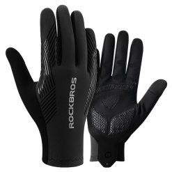 Rękawiczki rowerowe Rockbros wiosna/lato/jesień, pełne. Czarne rękawiczki damskie ROCKBROS, bez wzorów. Za 79.99 zł.